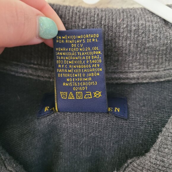 Polo Ralph Lauren US Men's Size L Gray Quarter Zip Stretch Long Sleeve Pullover - Picture 7 of 9